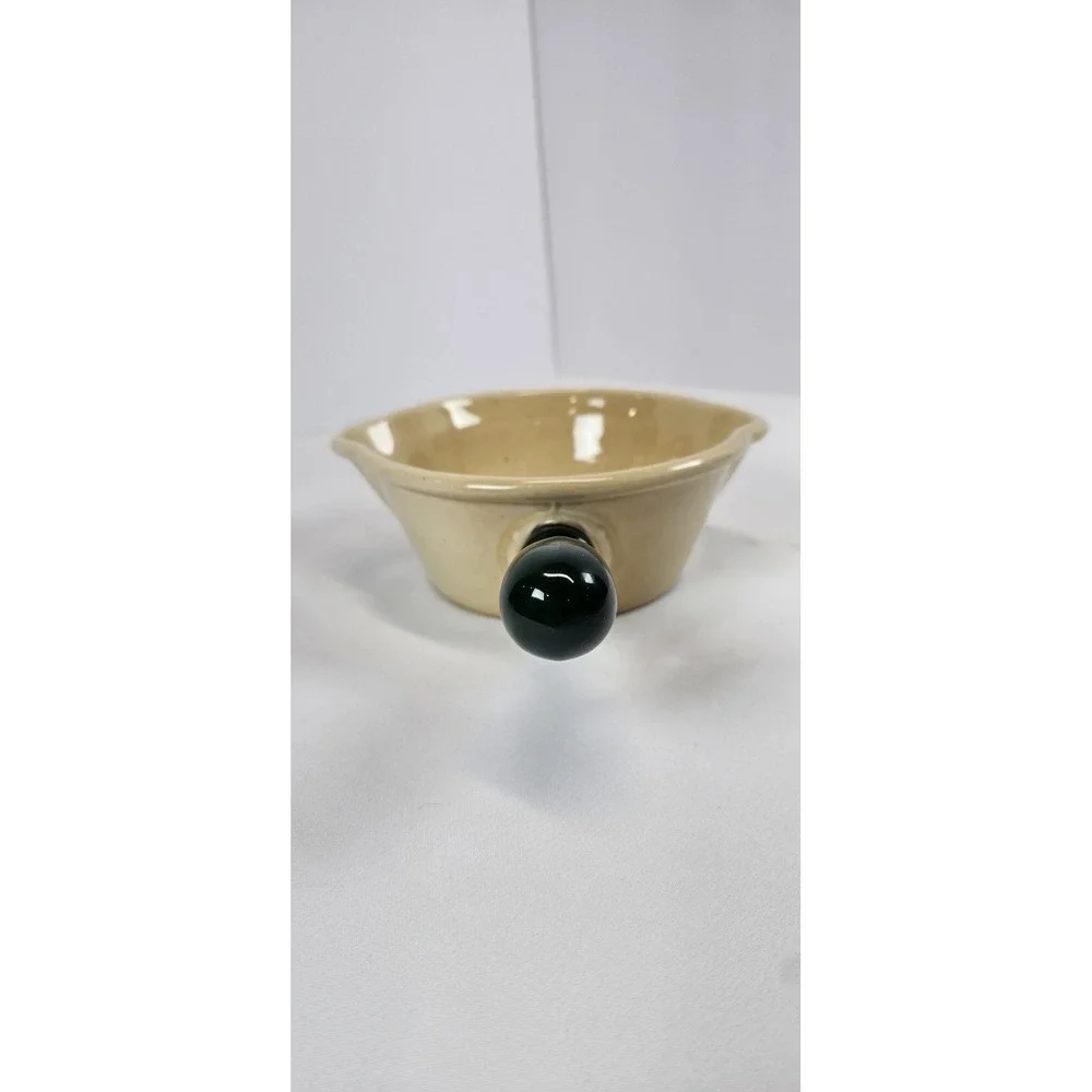 Vintage Metlox‎ Poppytrail Rooster Gravy Bowl Handle California Provincial Green